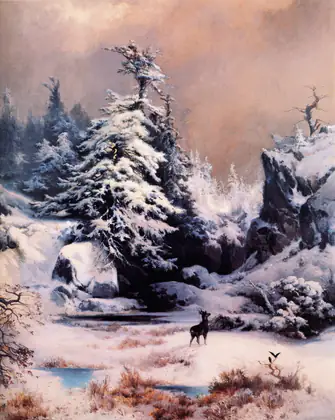 L’Hiver dans les Rocheuses - Thomas Moran