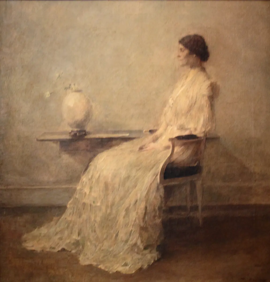 Dame en Blanc (No. 2) - Thomas Wilmer Dewing
