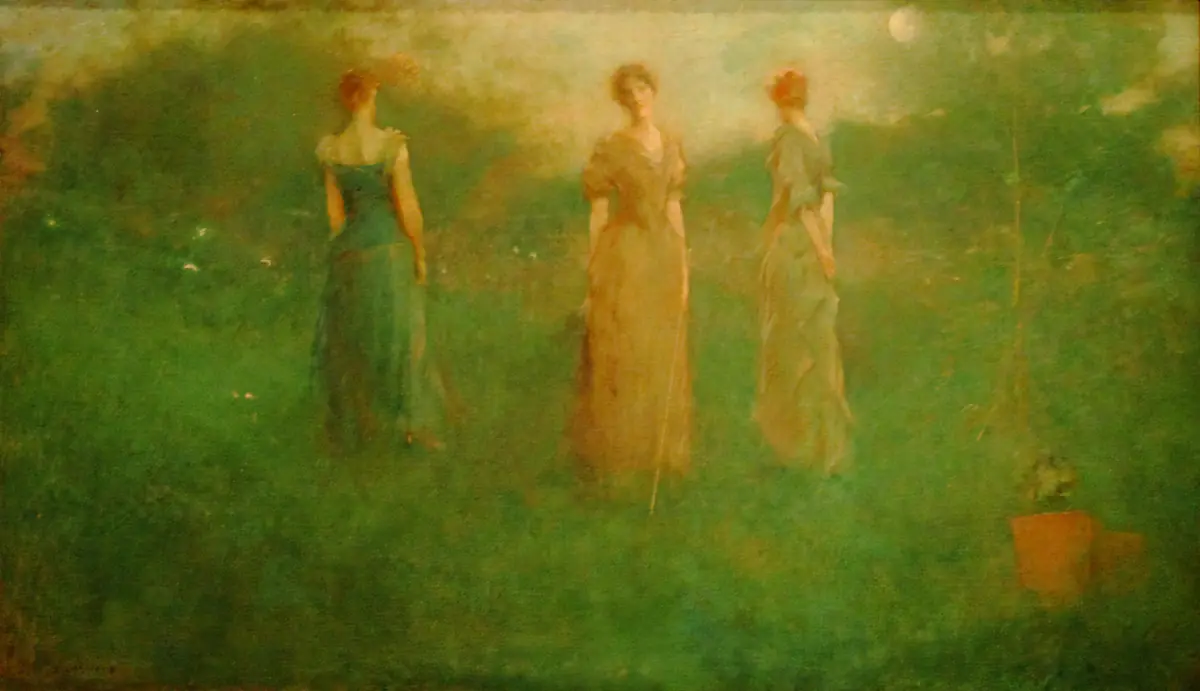 Dans le jardin - Thomas Wilmer Dewing