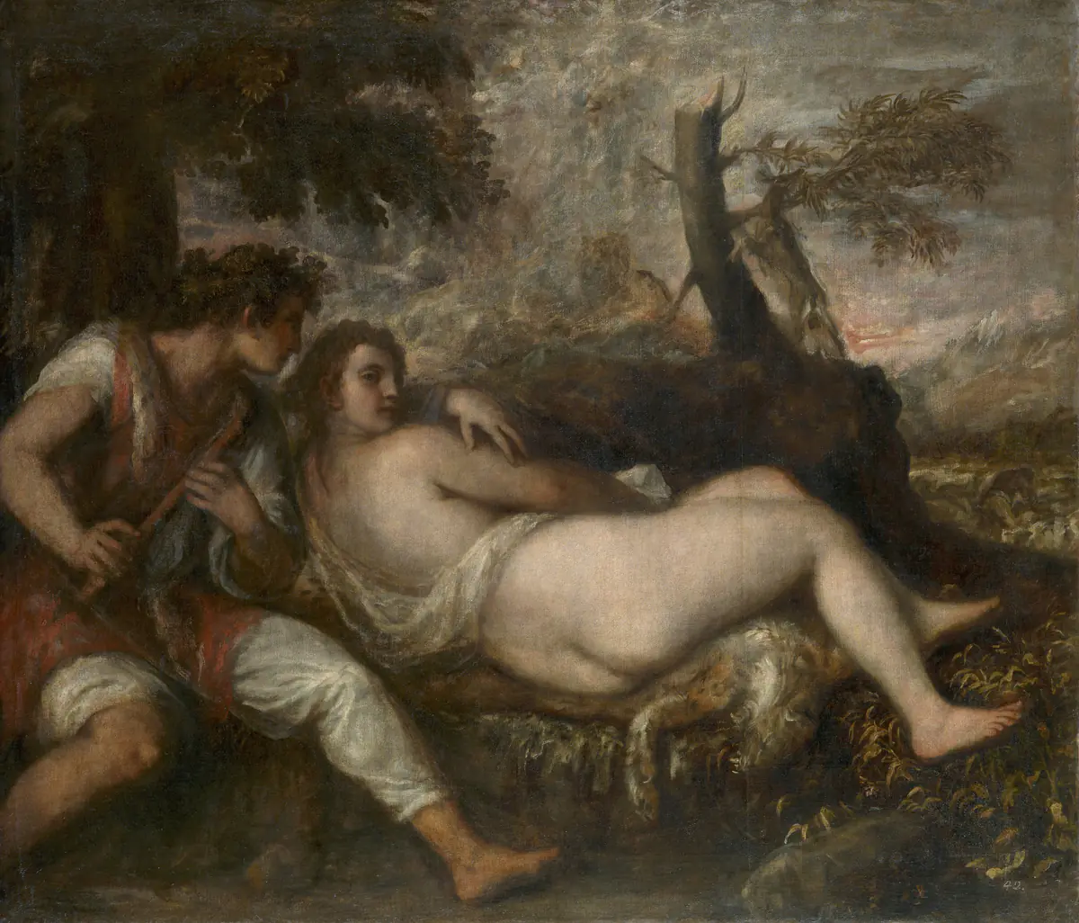 Nymphe et Berger - Titien