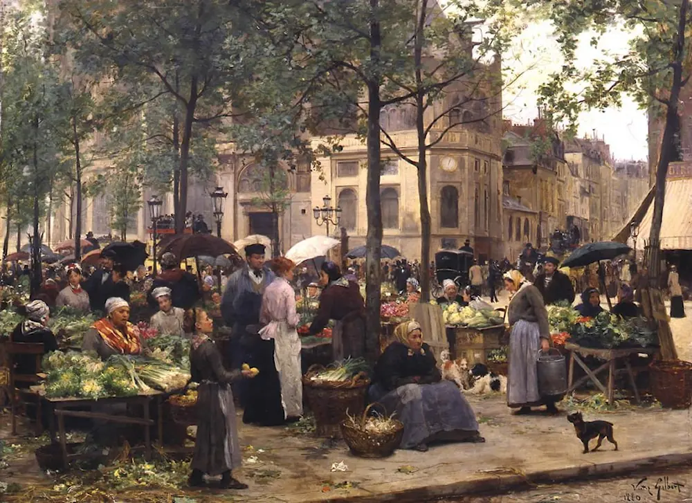 Le carreau devant les Halles - Victor Gilbert