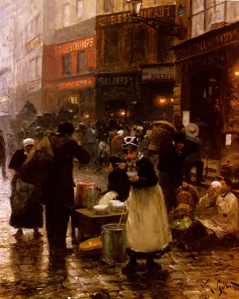 Le jour de marché - Victor Gilbert