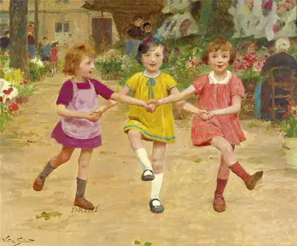 Trois amis - Victor Gilbert
