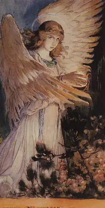 L’Ange à la lampe - Viktor Vasnetsov