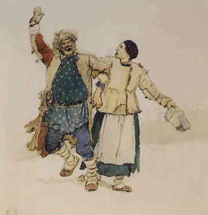 Bobyl et Bobylikha : costumes - Viktor Vasnetsov