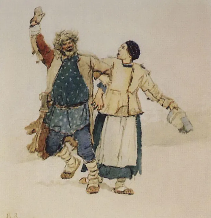 Bobyl et Bobylikha : costumes - Viktor Vasnetsov