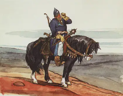 Un bogatyr à cheval - Viktor Vasnetsov