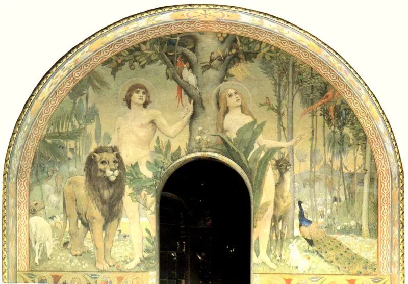 Le Bonheur du paradis : composition murale - Viktor Vasnetsov