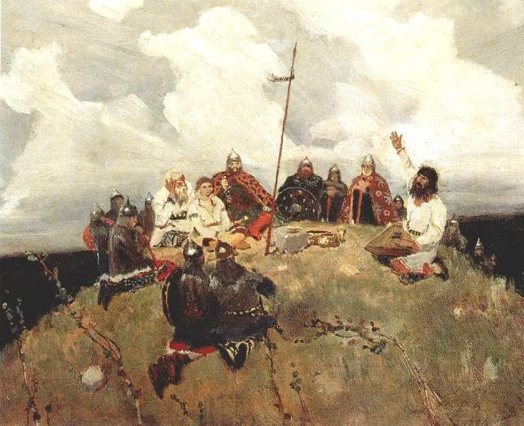 Boyan : étude de composition - Viktor Vasnetsov