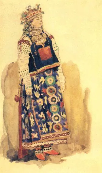 Koupava : projet de costume - Viktor Vasnetsov