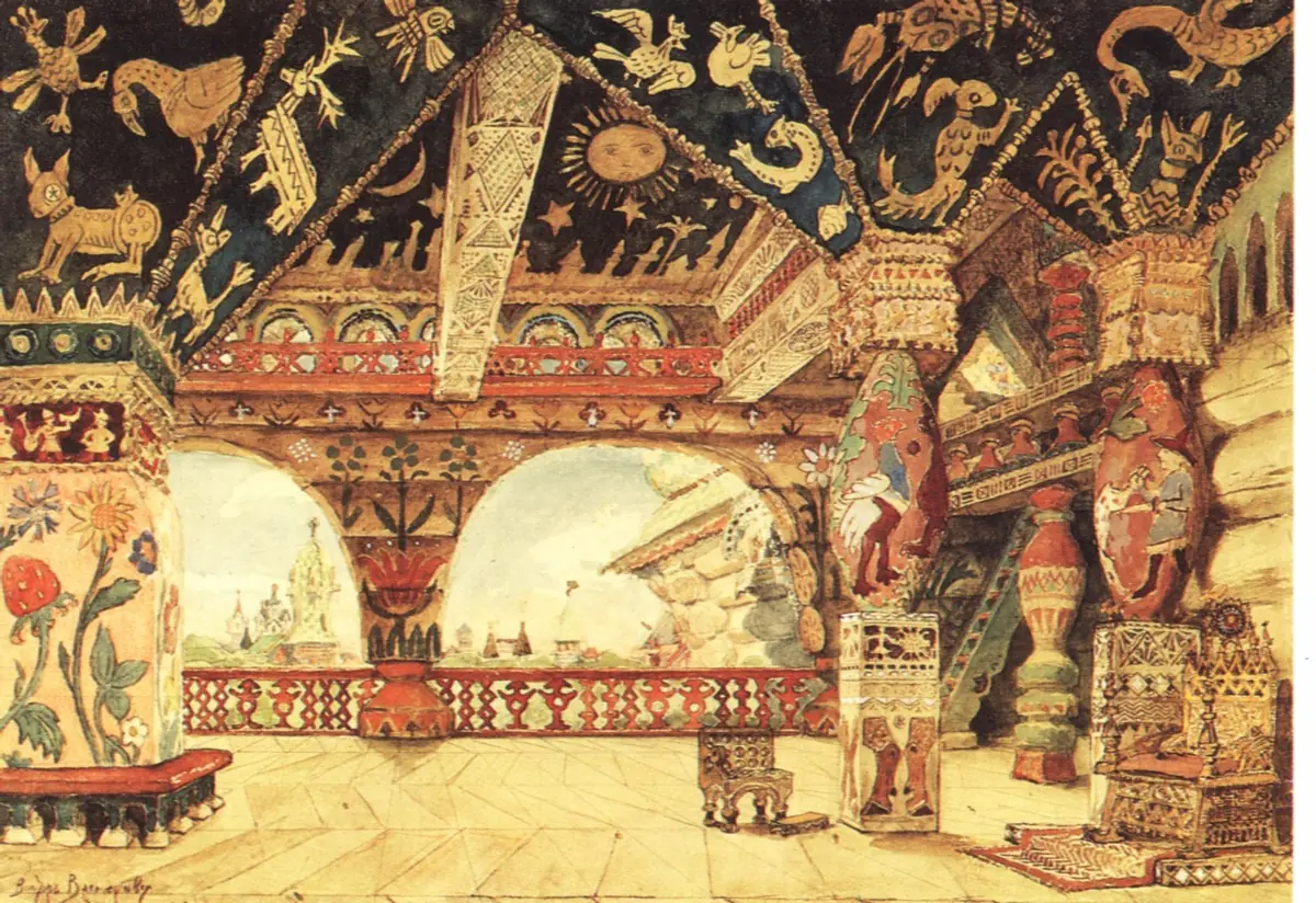 Le Palais du roi Bérendéï : décor - Viktor Vasnetsov