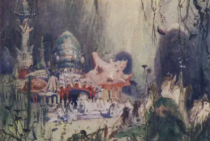 Le Palais sous-marin : étude de décor - Viktor Vasnetsov