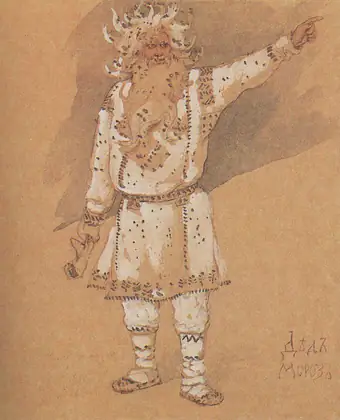 Le Père Gel : étude de costume - Viktor Vasnetsov