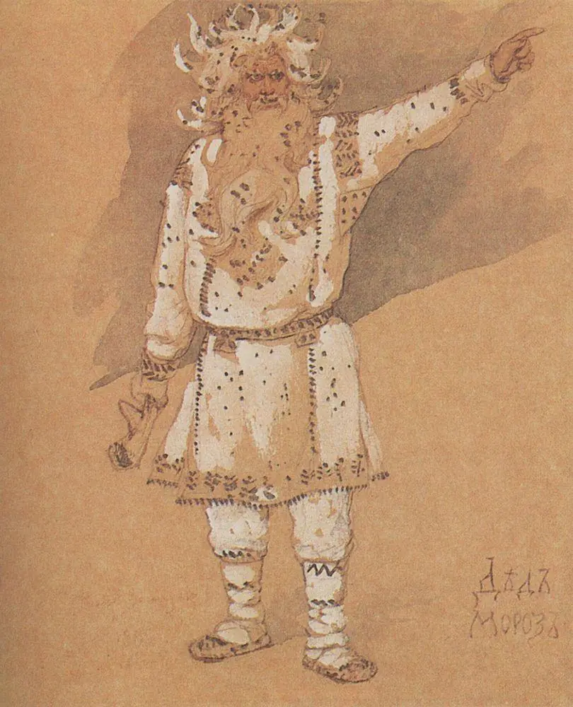 Le Père Gel : étude de costume - Viktor Vasnetsov