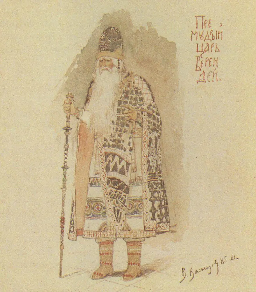 Le Roi Bérendéï : projet de costume - Viktor Vasnetsov