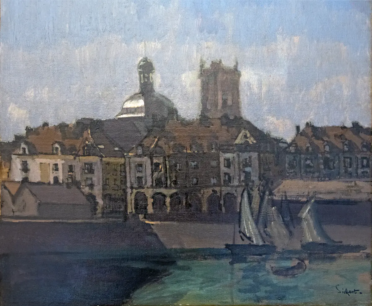 Dieppe, les arcades et la darse - Walter Sickert