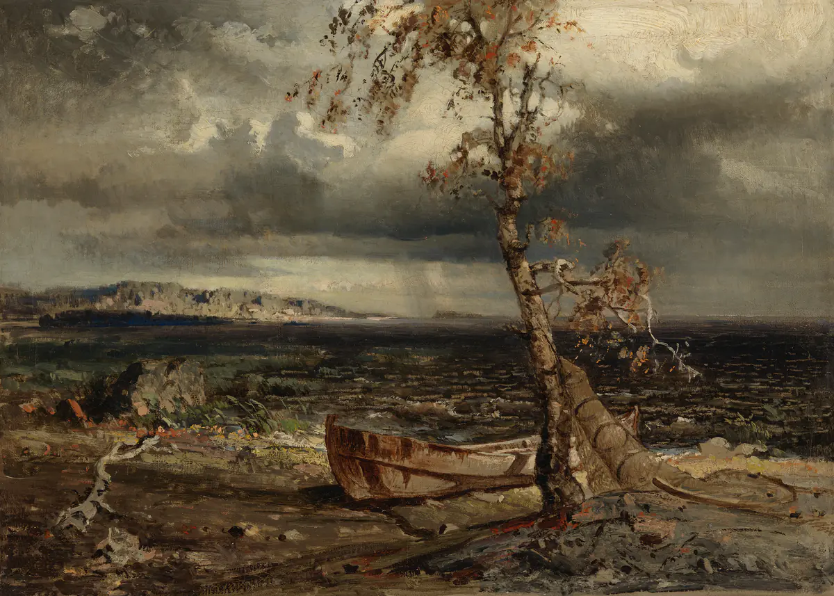 Tempête sur le lac Näsijärvi - Werner Holmberg