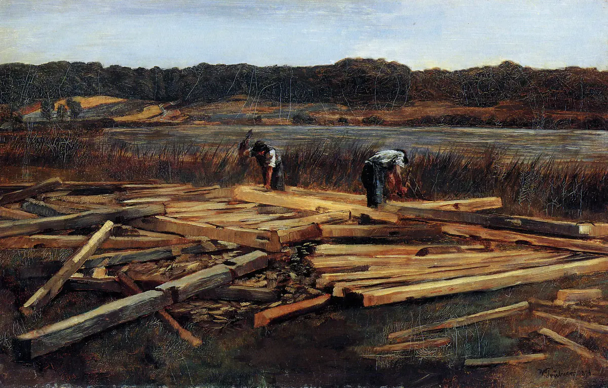 Chantier à Wesslingersee - Wilhelm Trübner
