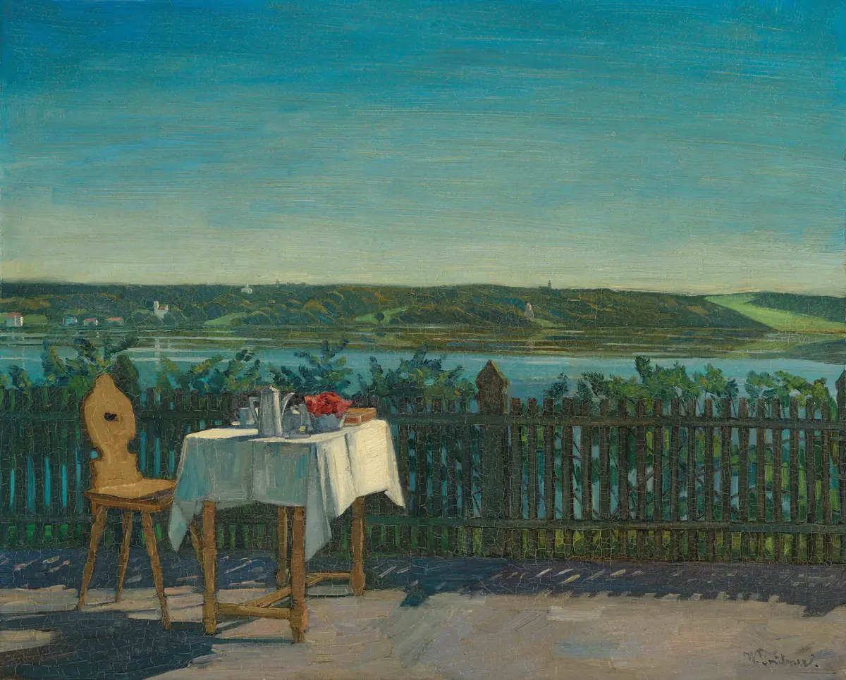 Table basse sur le lac de Starnberg - Wilhelm Trübner
