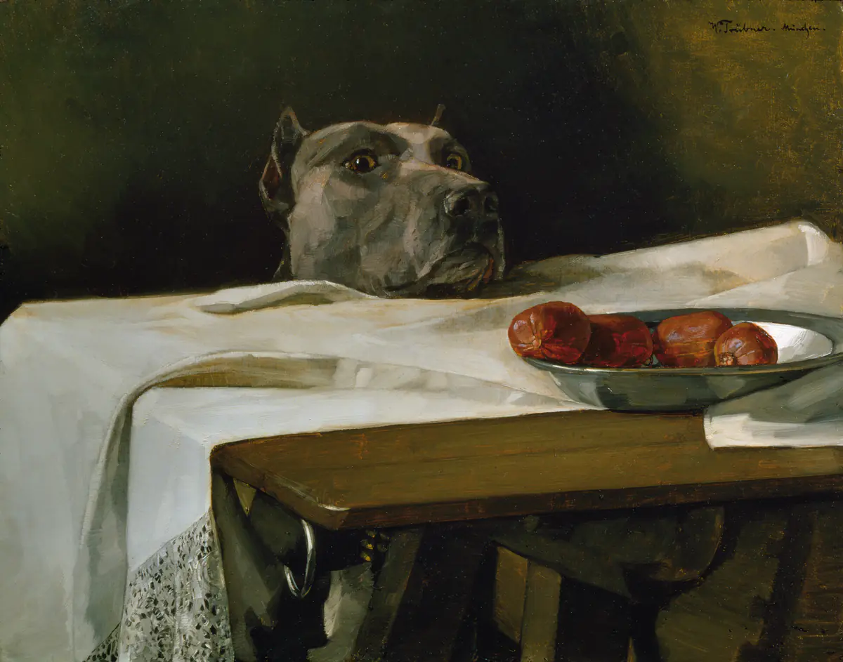 Tête de chien - Wilhelm Trübner