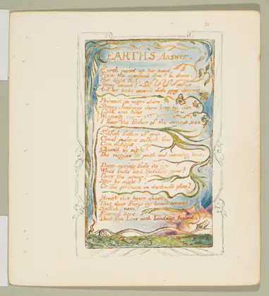 La Réponse de la terre - William Blake