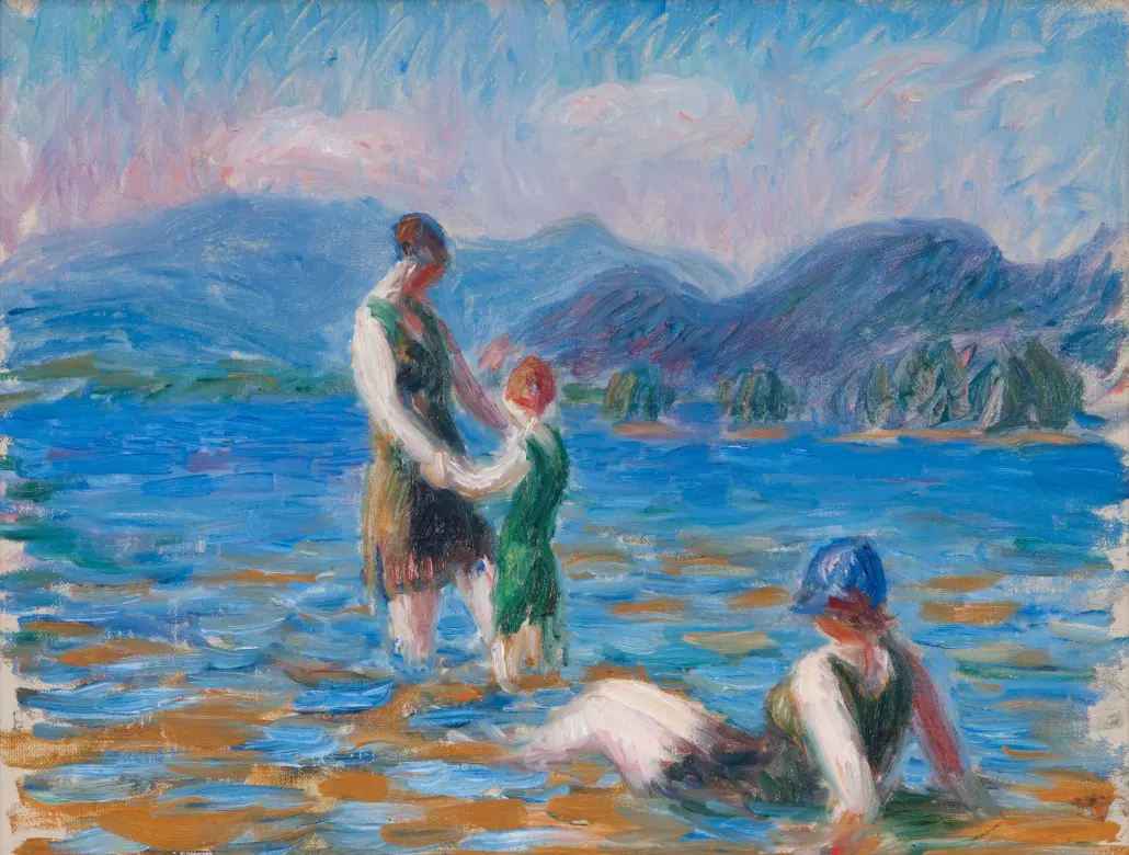 Baigneurs du lac, n ° 2 - William Glackens