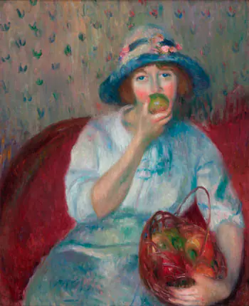 Fille à la pomme verte - William Glackens