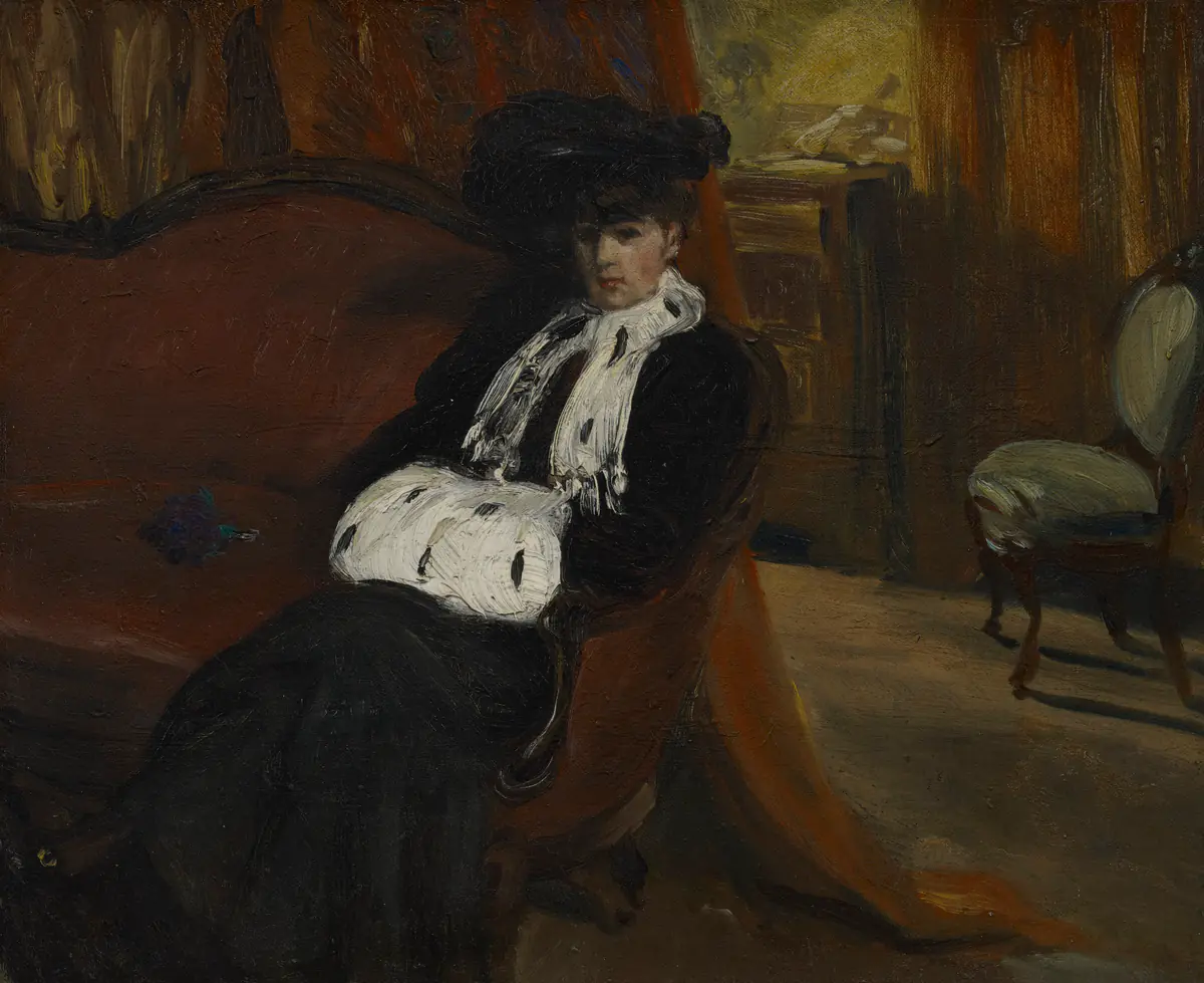 Le manchon à l'hermine - William Glackens