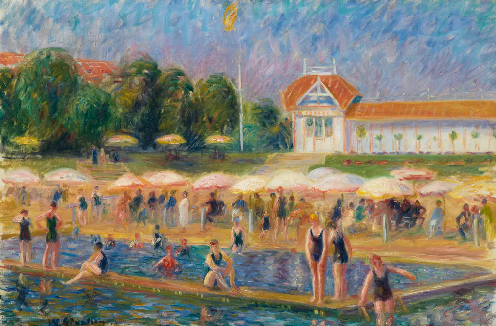 La plage, île Adam - William Glackens