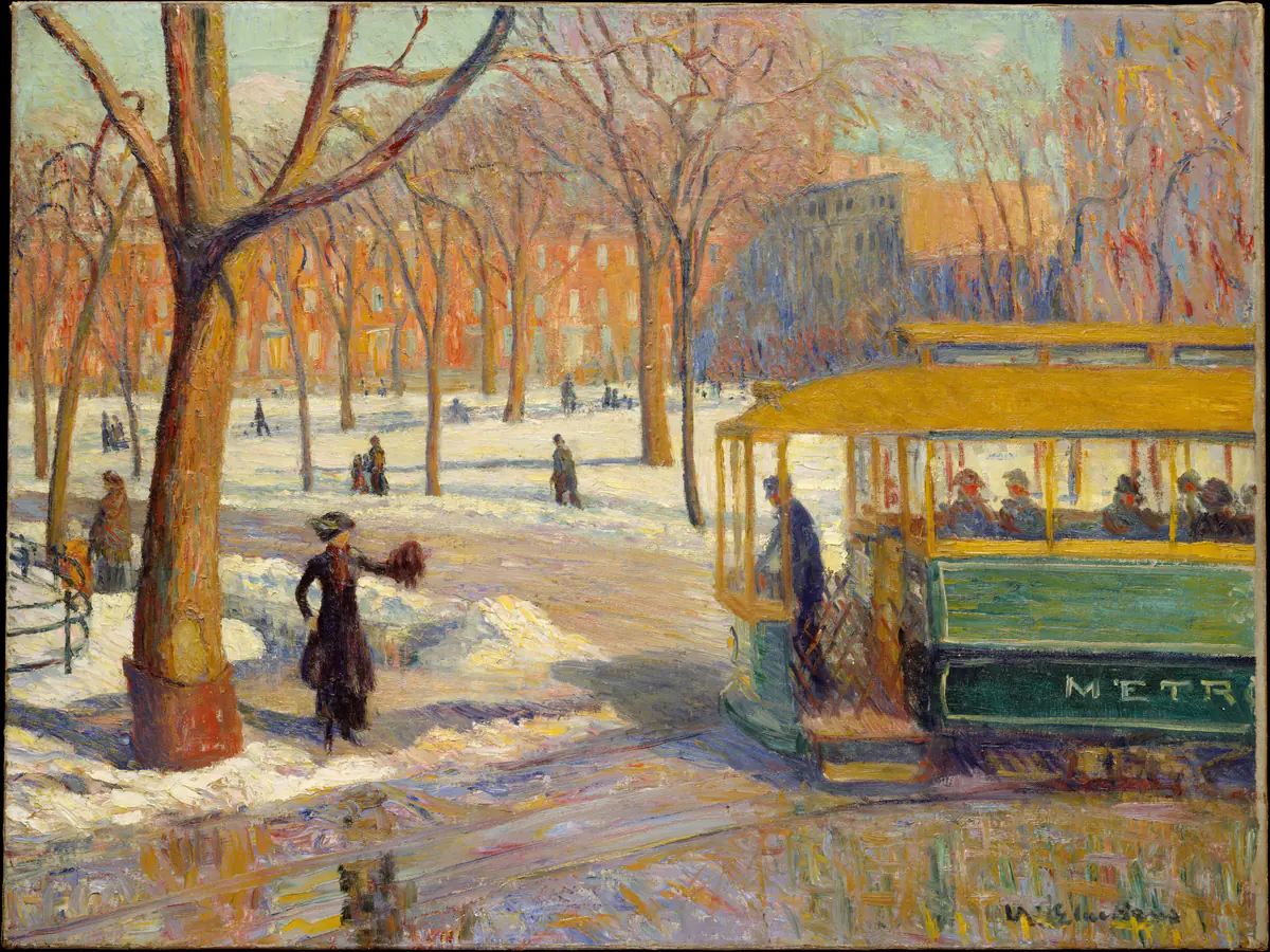 La voiture verte - William Glackens
