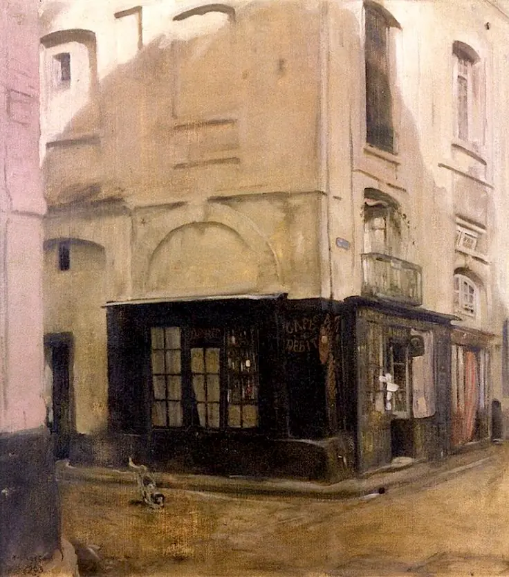 Café à Dieppe - William Nicholson