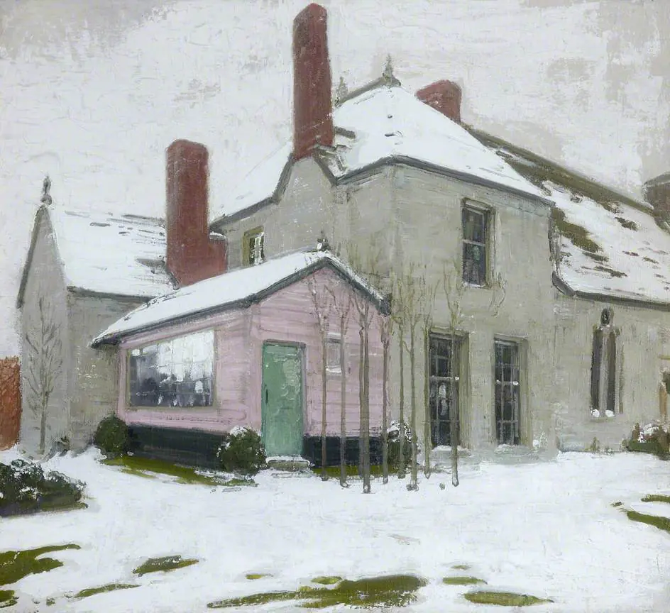 Sutton Veny sous la neige - William Nicholson