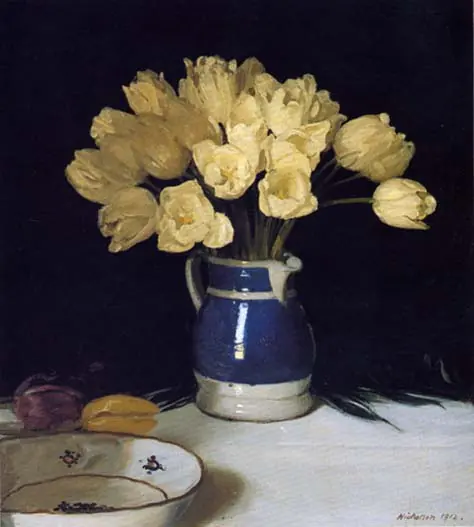 Tulipes blanches - William Nicholson