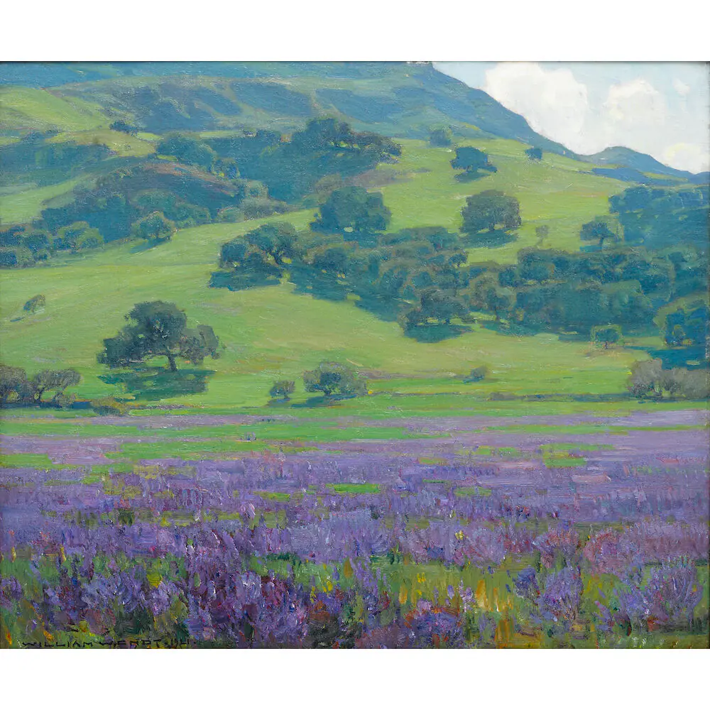 Le champ de lupins - William Wendt