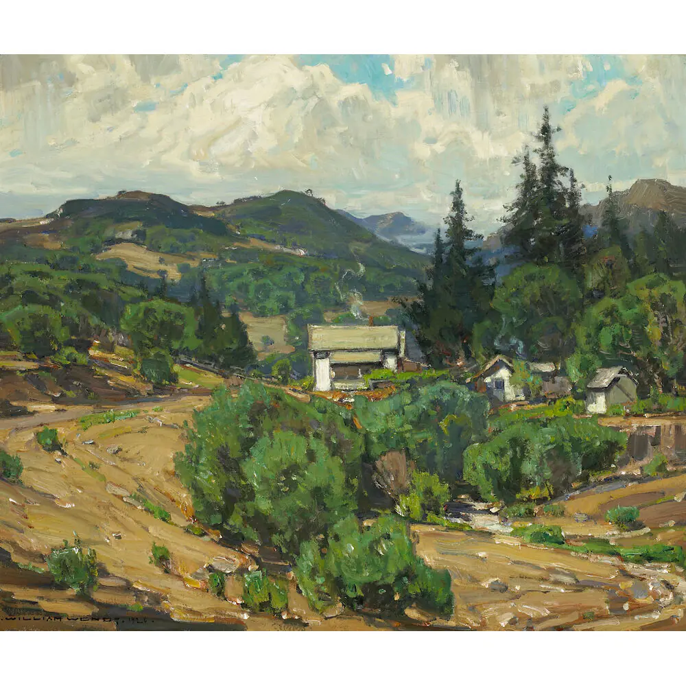 Maisons dans les montagnes - William Wendt