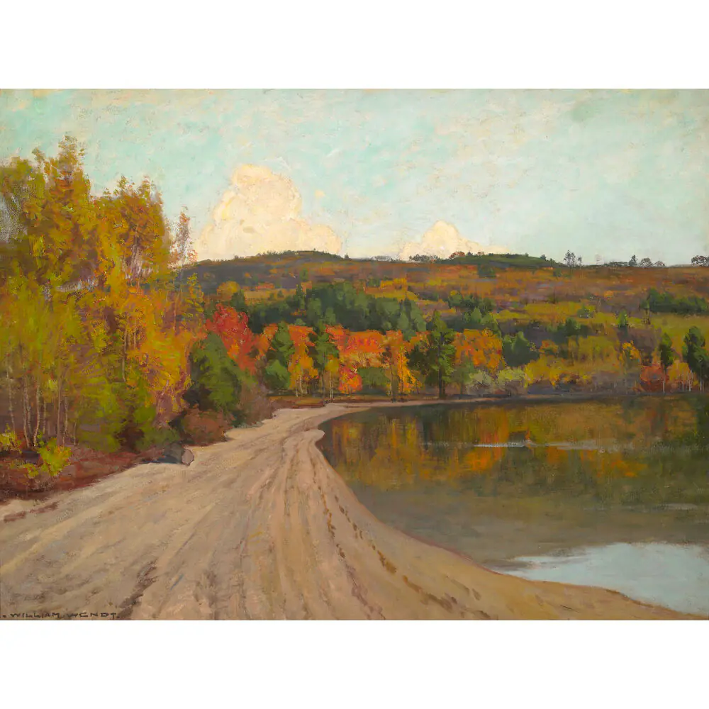 Reflets au bord d’un lac - William Wendt